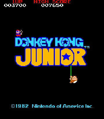 Donkey Kong Junior (bootleg?) screen shot title